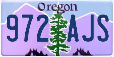 OR license plate 972AJS