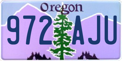 OR license plate 972AJU