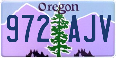 OR license plate 972AJV