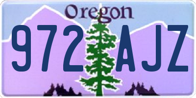 OR license plate 972AJZ