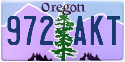 OR license plate 972AKT