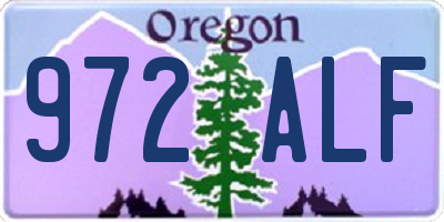 OR license plate 972ALF