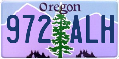 OR license plate 972ALH