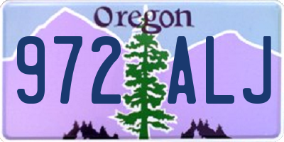 OR license plate 972ALJ