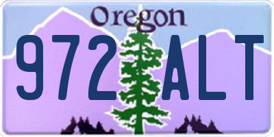 OR license plate 972ALT