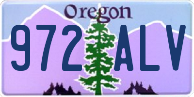 OR license plate 972ALV