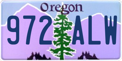 OR license plate 972ALW