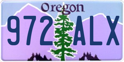 OR license plate 972ALX