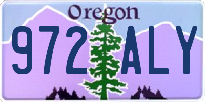 OR license plate 972ALY