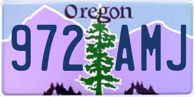 OR license plate 972AMJ