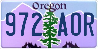 OR license plate 972AOR