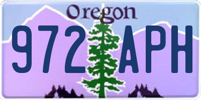 OR license plate 972APH