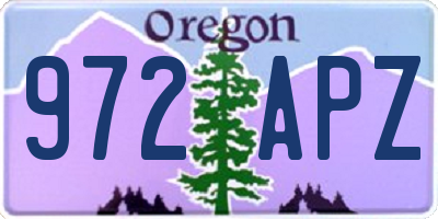 OR license plate 972APZ