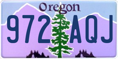 OR license plate 972AQJ