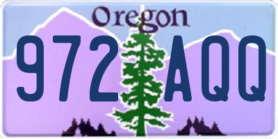 OR license plate 972AQQ