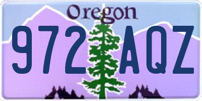 OR license plate 972AQZ