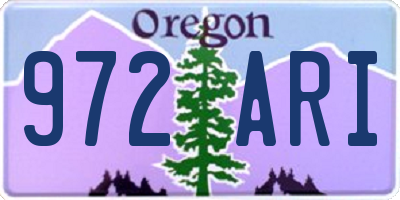 OR license plate 972ARI