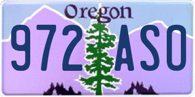 OR license plate 972ASO