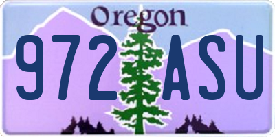 OR license plate 972ASU