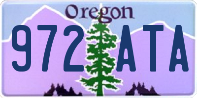 OR license plate 972ATA