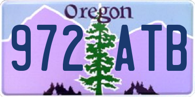 OR license plate 972ATB