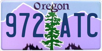 OR license plate 972ATC