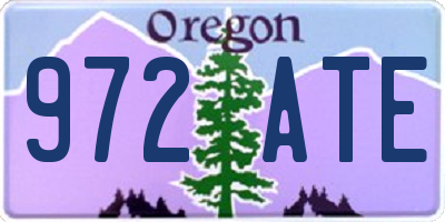 OR license plate 972ATE