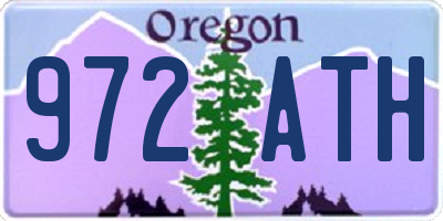 OR license plate 972ATH