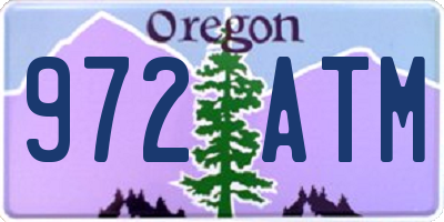 OR license plate 972ATM