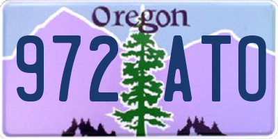 OR license plate 972ATO