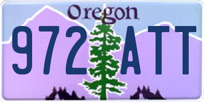 OR license plate 972ATT