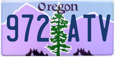 OR license plate 972ATV
