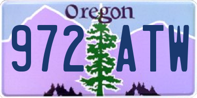 OR license plate 972ATW