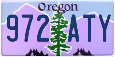 OR license plate 972ATY