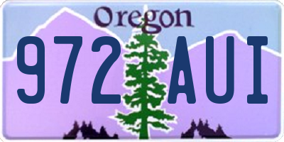 OR license plate 972AUI