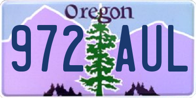OR license plate 972AUL