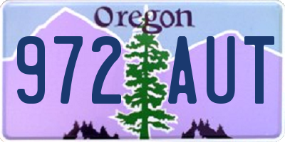 OR license plate 972AUT