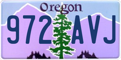 OR license plate 972AVJ