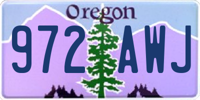 OR license plate 972AWJ