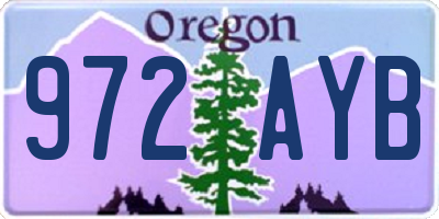 OR license plate 972AYB