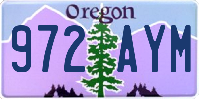 OR license plate 972AYM