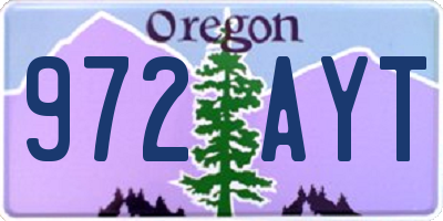 OR license plate 972AYT