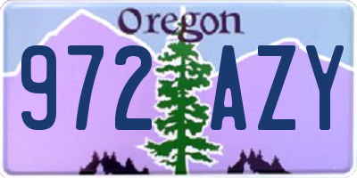 OR license plate 972AZY