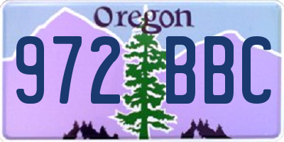 OR license plate 972BBC