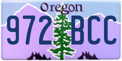 OR license plate 972BCC