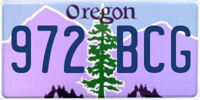 OR license plate 972BCG