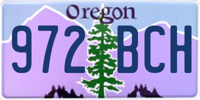 OR license plate 972BCH