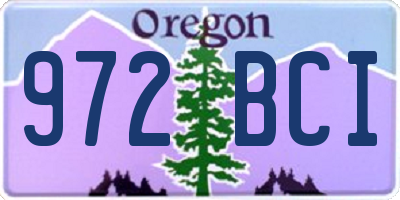 OR license plate 972BCI