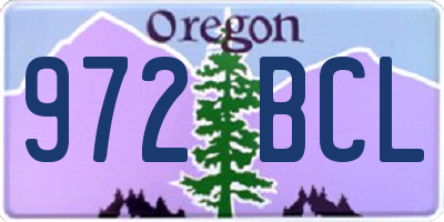OR license plate 972BCL