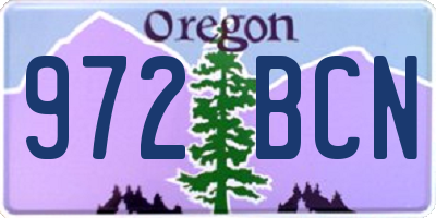 OR license plate 972BCN